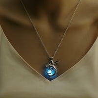 Ogrlica od svjetlosne zmajeve HALLOWEEN Fluorescentna ogrlica od kamena sjaj u tamnom priboru za žene