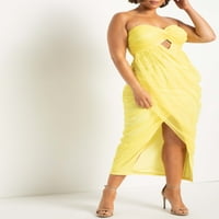 Ženska haljina s gornjim izrezom za uvijanje veličine
