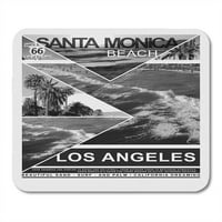 Vintage Montaža Santa Monica Plaža Tee Graphics Surf California Retro Mousepad jastučić za miš miš Mouse