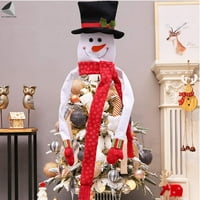 Sixtyshades Božićno drvsko stablo Topper Snowman Hugger Xmas Holiday Winter Wonderland Party Decoration