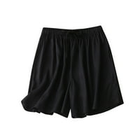 Wyongtao ženske pamučne kratke hlače Ležerne prilike ljetne gumbe Elastični struk za trke džepove Široke