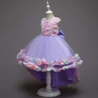 Cvjetne djevojke Maxi haljina djeveruševe vjenčani zabava princeza cvjetni boho vintage čipke plesne