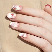 Yolai naljepnice za nokte ružičasti stil pune omotače poljske naljepnice samo-asesivne naljepnice za