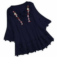 Giligiliso modne žene Ljeto Ležerne prilike V-izrez zavoj s kratkim rukavima bluza s kratkim rukavima