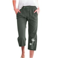 Puntoco Fashion Žene Ležerne prilike elastične labave hlače Ravne široke pantalone za noge sa džepom