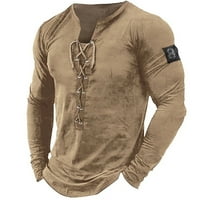 Majica za majicu posade Aaiayomet muške košulje Pure Color Casual Fashion Plaža Base Majica Muška gornja