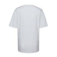 Grounsty vrhovi za žene čišćenje Žene Crewneck T košulje Print Teses Kratki rukav Torbi za bluzu
