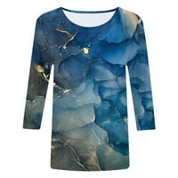 Ženski vrhovi rukava, Trendy Ležerne ljeto Slatko Print Okrugli vrat T košulje Modne labave bluze Plus