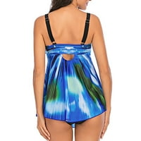 SNGXGN Colock Block kupaće komisije za žene plus veličine Tankini kupaći kostimi za žene Bluouson Tankini