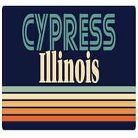 Cypress Illinois vinil naljepnica za naljepnicu Retro dizajn