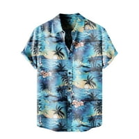 Ljetni trendi čišćenje muški košulja Muška proljetna ljetna casual Tree Print Hawaiian rever kratkih