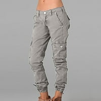 Ljetne hlače za žene Žene dame Solies Hlače Hippie punk pantalone Streetwear Jogger džepni labavi kombinezoni