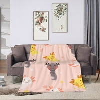 Axolot Pink baca, flaffy mekani ugodan pokrivač Flannel plišani mikrofiber kauč, 50 x40
