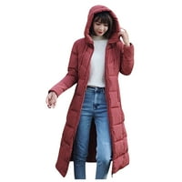 Cuoff Wouns Plus veličine kaputi i jakne dame toplo pune boje s kapuljačom s kapuljačom sa jednom grudima