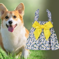 Haljina za pse Waroomhouse Udobni mekani hvatajući pamučni cvjetni uzorak kućnog ljubimca Bowknot Halter