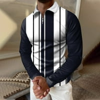 Advoicd White Golf majice za muškarce Modni muški golf polo majica kratkih majica s dugim rukavima,