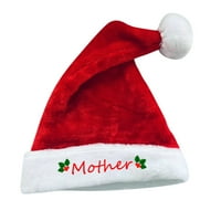 Heiheiup plišani prirubni božićni šešir Obiteljski krajnji kratki plišani božićni šešir Organizator