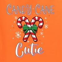 Divlji Bobby Candy Cane Cutie Christmas džemper Muškarci Grafički tee, Narandžasta, X-velika