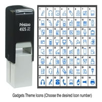Printtoo Personalizirani uređaji za temu ikone gumenog žiga samo tinter stamper -black