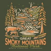 Nacionalni park za dimne planine, Sjeverna Karolina, uznemiren vektor