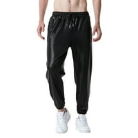 Duksevi za muškarce muške casual kože pantalone za ispis nacrtajući džepne tajice hlače pantalone