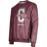 Muški maroon Charleston Cougars Softerball Ime Drop Crewneck Pulover Duweatshirt