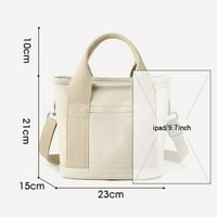 Mala torba za žene Veliki kapacitet Multi-džepni torba zatvarač zatvarača sa privjeskom Crossbody Solid