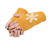 Seroniy par pletene rukavice od pola prstiju udobne zimske jednostavne pločice za oblaganje prekriva