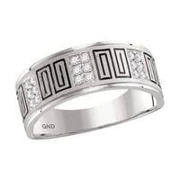 Dijamantna ponuda 14KT bijela zlatna mens okrugla dijamantski vjenčani prsten CTTW