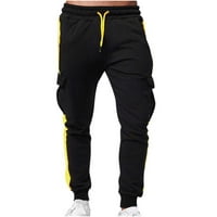 Homodles Muške izdržljive hlače - fitne hlače žute veličine m