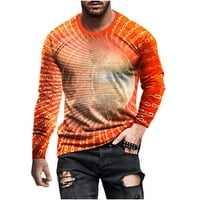 Muški duks 3D Space-Vrijeme tune Print Okrugli vrat Modni pulover s dugim rukavima Izdržljiva vanjska