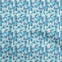 Onuone viskoza šifon srednje plave tkanine ostavlja šivaće tkanine sa dvorišnim tiskanim diy odjećom