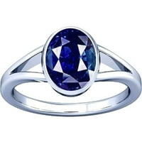 Divya Shakti 8.25-8. Carat Blue Sapphire Neelam Nilam Gemstone Silver Ring za muškarce i žene