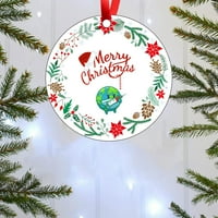 Božićni okrugli privjesak akrilni crtani viseći ukras konopa