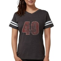 Cafepress - 40. rođendan crvena grunge majica - Ženska fudbalska majica
