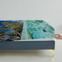 Riblje kokosovo drvo morskog kreveta pokrivač 3D opremljeni list mekim prekrivačima žena muškarac dječji