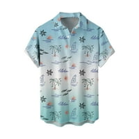 Smanjite košulju Miarhb Summer Hawaii Novi muški ispisani džep kao što je prikazano