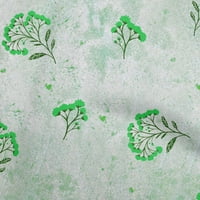 Onuone pamučno poplina zelena tkanina cvjetna cvjetna s teksturom šivaći materijal za šivanje tiskane