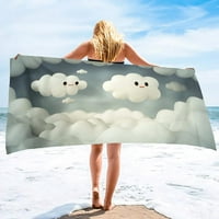 Slatko crtani oblak bez plaže za ručnik za plažu Brzi suhi kupatilica ručnik pesak otporna na plažu