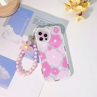 Kompatibilan za iPhone PRO MA futrola s lijepim cvjetnim narukvicama lanca čisto cvjetni medvjedi kućište