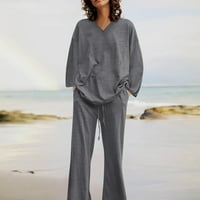 Ženske odjeće Pluas veličina Ljeto odijelo Kratke štampanje Boja pantalone Ležerno dvodijelno odijelo