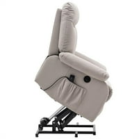 Stolica za masažu Električna funkcija dizanja Meka stolica Srebrna bijela