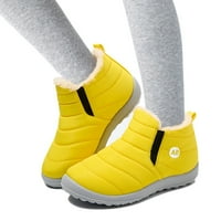 Kali_store Girls Modne gležnjače Djevojke dječake Snježne tople čizme Zimske čizme na cipele žute, 3.5