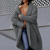 Huaai Cardigan za žene, Ležerne prilike, puni twist crochet džemper kardigan dugi dugi kaput dugi kaput