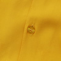 Pgeraug muška majica sa čvrstim kratkim rukavima Ovratnike od polova za muškarce žuta 2xl