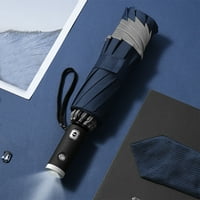 SHLDYBC prijenosni vjetroottni kompaktni putnički kišobran LED lampica Ručka automatsko kišobran sa