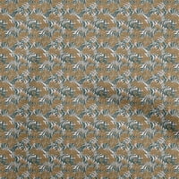 Onuone pamučni dres smeđe tkanine tropski list šivaći zanatske projekte Tkanini otisci dvorišta široko
