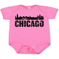 Inktastic Chicago Skyline Grunge poklon baby boy ili baby girl bodysuit