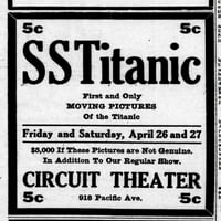 Oglas SS Titanic Pomicanje slika April Poster Print