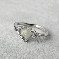 Ženske prstenove opala za žene Opal bijeli kamen ručni Rrnament prsten za prsten za osvajanje elegantnog